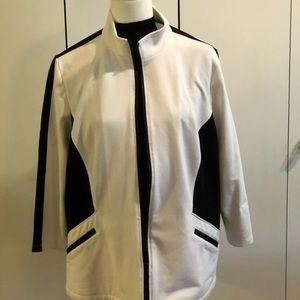 Chico’s Jacket Coat size 3 white/black